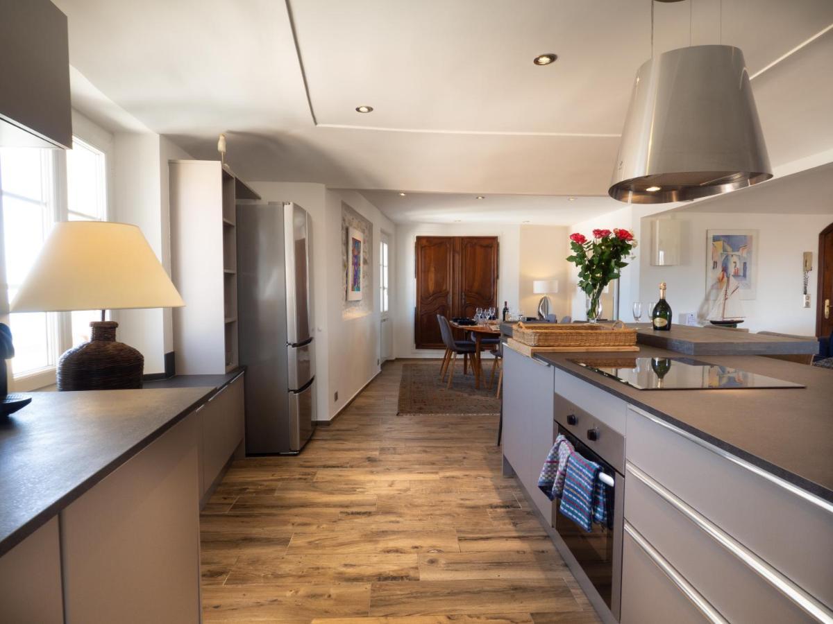Charmant Appartement Spacieux Pour 6P Vue Mer Vieil 昂蒂布 外观 照片
