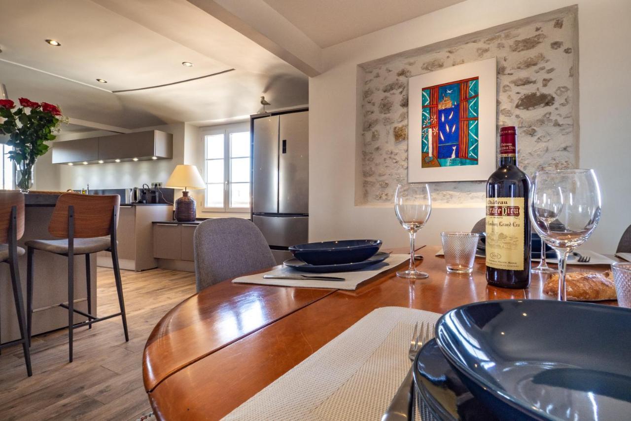 Charmant Appartement Spacieux Pour 6P Vue Mer Vieil 昂蒂布 外观 照片